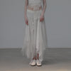 Marc Le Bihan 2590 Collection of Triple Tulle Silk Skirts Handmade in France MLB-2590-BAI White